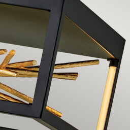 Hinkley Styx Integrated LED Semi Flush Light Black & Golded Gold, 3000K - thumbnail 2
