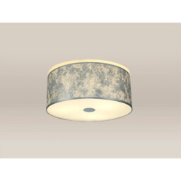 Baymont Polished Chrome 3 Light E27 Drop Flush With 50cm x 20cm Silver Leaf Shade - thumbnail 2