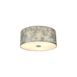 Baymont Polished Chrome 3 Light E27 Drop Flush With 50cm x 20cm Silver Leaf Shade - thumbnail 1