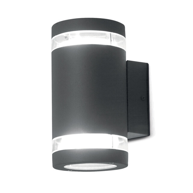 Magnus 2 Light Outdoor Up Down Wall Light Graphite IP44 - image 1