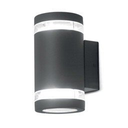 Magnus 2 Light Outdoor Up Down Wall Light Graphite IP44 - thumbnail 1