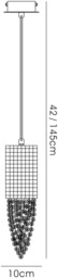 Camden Ceiling Pendant 1 Light G9 Polished Chrome, Mosaic Glass, Crystal - thumbnail 3