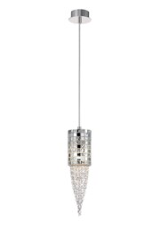 Camden Ceiling Pendant 1 Light G9 Polished Chrome, Mosaic Glass, Crystal - thumbnail 1