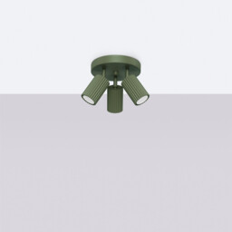 Karbon Minimalist Ceiling Spotlight Cluster 3 Light Olive Green - thumbnail 2
