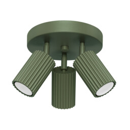 Karbon Minimalist Ceiling Spotlight Cluster 3 Light Olive Green