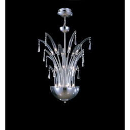 Jasper Pendant Round 18 Light G4 Polished Chrome/Crystal, NOT LED/CFL Compatible - thumbnail 2