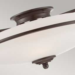 Quoizel Griffin Bowl Semi Flush Ceiling Light Palladian Bronze - thumbnail 3