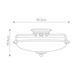 Quoizel Griffin Bowl Semi Flush Ceiling Light Palladian Bronze - thumbnail 5