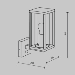 Cell PIR Outdoor Wall Lantern Graphite IP65 1xE27 - thumbnail 3