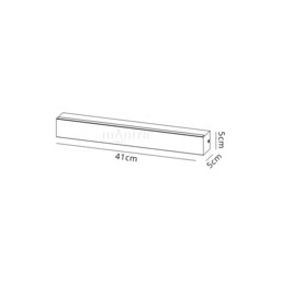 Elegance 41cm Linear Up & Down Wall Lamp, 17W LED, 3000K, 1900lm, Brushed Grey, 3yrs Warranty - thumbnail 3