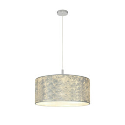 Baymont Polished Chrome 5 Light E27 Single Pendant With 60cm x 22cm Silver Leaf Shade - thumbnail 5
