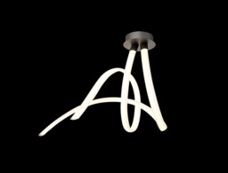 Armonia Semi Flush Ceiling Spiral, Dimmable, 60W LED, 3000K, 4500lm, Titanium, Frosted Acrylic - thumbnail 3