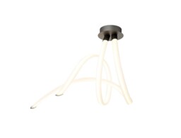 Armonia Semi Flush Ceiling Spiral, Dimmable, 60W LED, 3000K, 4500lm, Titanium, Frosted Acrylic