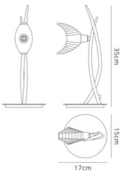 Eclipse Tall Table Lamp 1 Light G9, Polished Chrome - thumbnail 2