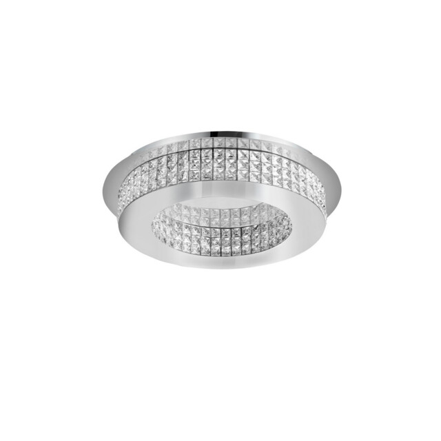 Zeffari Integrated LED Semi Flush Light Chrome Aluminium, K9 Crystal LED 40W 2400Lm 4000K - image 1