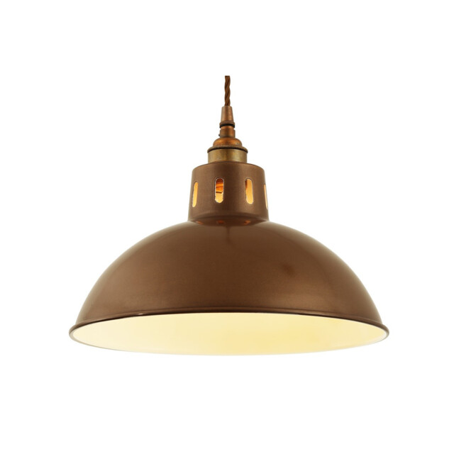 Osson Dome Pendant, Bronze, Antique Brass