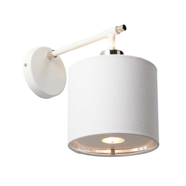 Balance 1 Light Indoor Dome Wall Light Polished White, Nickel, E27 - image 1