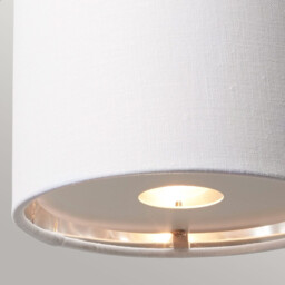 Balance 1 Light Indoor Dome Wall Light Polished White, Nickel, E27 - thumbnail 5