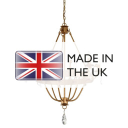 Windsor 6 Light Chandelier Gold Finish, E14 - thumbnail 5