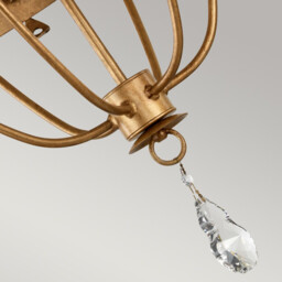 Windsor 6 Light Chandelier Gold Finish, E14 - thumbnail 3