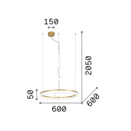 Crown 60cm Integrated LED Pendant Ceiling Light White 3050lm 3000K - thumbnail 2