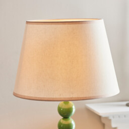Higgledy Gloss Cotswold Green Paint Floor Lamp with Vintage White Fabric Ivy Shade 35cm E27 - thumbnail 5