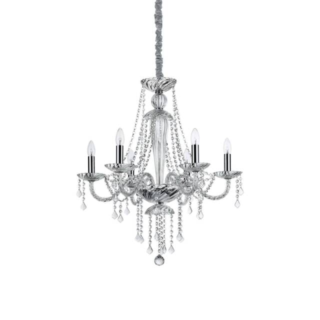 Amadeus 6 Light Pendant Light Trasparent, E14