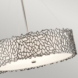 Silver Coral 4 Light Ceiling Pendant Classic Pewter, E27 - thumbnail 5