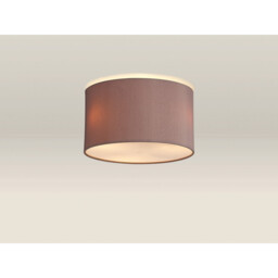 Baymont White 3 Light E27 Flush With 30cm x 17cm Dual Faux Silk Shade, Taupe/Halo Gold & Frosted Acrylic Diffuser - thumbnail 2