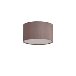 Baymont White 3 Light E27 Flush With 30cm x 17cm Dual Faux Silk Shade, Taupe/Halo Gold & Frosted Acrylic Diffuser - thumbnail 5