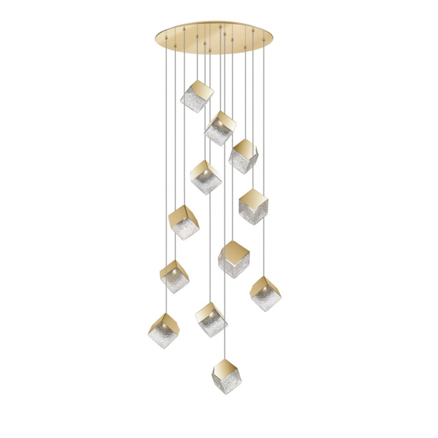 Priscila Cluster Pendant Ceiling Light 12 Light Golden, Textured G9 - image 1