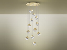 Priscila Cluster Pendant Ceiling Light 12 Light Golden, Textured G9 - thumbnail 5