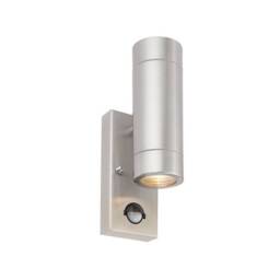 Atlantis 2 Light Outdoor PIR Up & Down Coastal Wall Light Marine Grade Brushed Stainless Steel