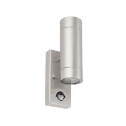 Atlantis 2 Light Outdoor PIR Up & Down Coastal Wall Light Marine Grade Brushed Stainless Steel - thumbnail 2