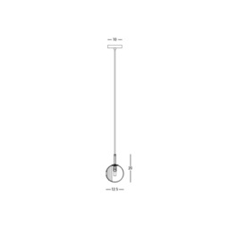 Lyven Globe Pendant Ceiling Light Black Matt -Clear Frost White Glass 1xG9 LED - thumbnail 2