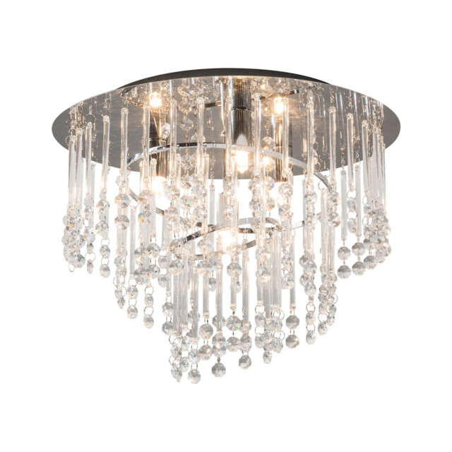 Terre Crystal Ceiling Light, Chrome, 4x G9