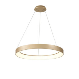 Niseko II Ring Pendant 65cm 50W LED, 2700K-5000K Tuneable, 3760lm, Remote Control & APP, Gold, 3yrs Warranty - thumbnail 1