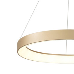 Niseko II Ring Pendant 65cm 50W LED, 2700K-5000K Tuneable, 3760lm, Remote Control & APP, Gold, 3yrs Warranty - thumbnail 5