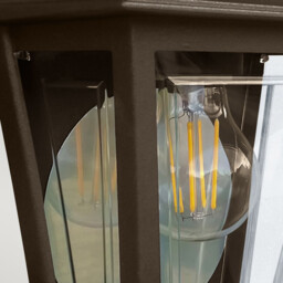 Deco Lane 1 Light Half Outdoor Wall Lantern Bronze IP44 - thumbnail 3