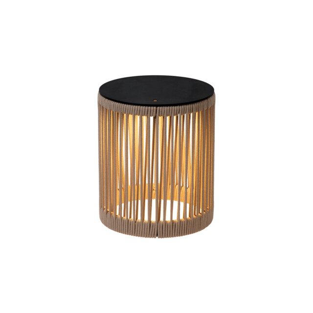 Lucide PINGI - Rechargeable Floor lamp Indoor/Outdoor - Battery pack - Ø 33,5 cm- LED 3 StepDim - 1x3W 3000K - IP44 - Taupe - image 1
