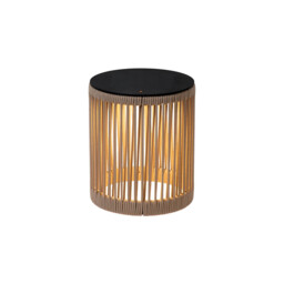 Lucide PINGI - Rechargeable Floor lamp Indoor/Outdoor - Battery pack - Ø 33,5 cm- LED 3 StepDim - 1x3W 3000K - IP44 - Taupe