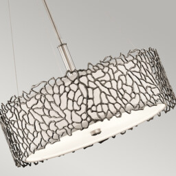Silver Coral 3 Light Ceiling Duo-Mount Pendant Classic Pewter, E27 - thumbnail 5