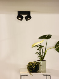 Yumiko Modern Surface Mounted Ceiling Spotlight - Ø 7,8cm - LED Dim. - 2x8W 2700K - Black - thumbnail 5
