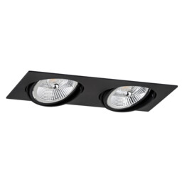 Olimp Plus GU10 Twin Recessed Downlight Black Structure - thumbnail 2