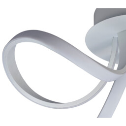 Knot Blanco Ceiling 48cm Round 3 Looped Arms 36W LED 4000K, 2520lm, White/Frosted Acrylic, 3yrs Warranty - thumbnail 5
