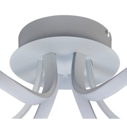 Knot Blanco Ceiling 48cm Round 3 Looped Arms 36W LED 4000K, 2520lm, White/Frosted Acrylic, 3yrs Warranty - thumbnail 3