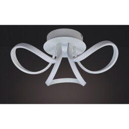 Knot Blanco Ceiling 48cm Round 3 Looped Arms 36W LED 4000K, 2520lm, White/Frosted Acrylic, 3yrs Warranty - thumbnail 2