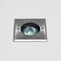Gramos Square Outdoor Recessed In Ground Light Brushed Stainless Steel IP65, GU10