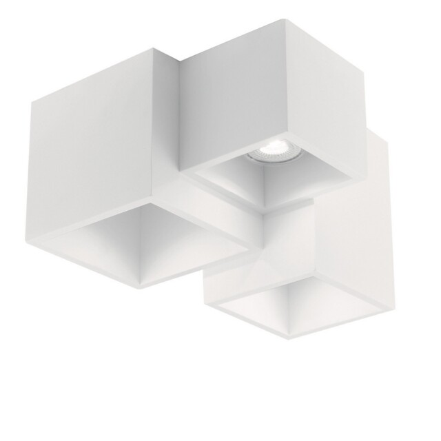 Foster Paintable Plaster Ceiling Lamp, White, GU10