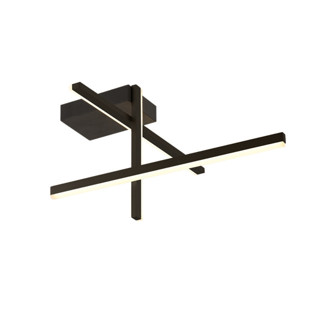 Apollona 50cm Integrated Led Semi Flush Ceiling Light Sandy Black LED 3000K Dimmable - image 1
